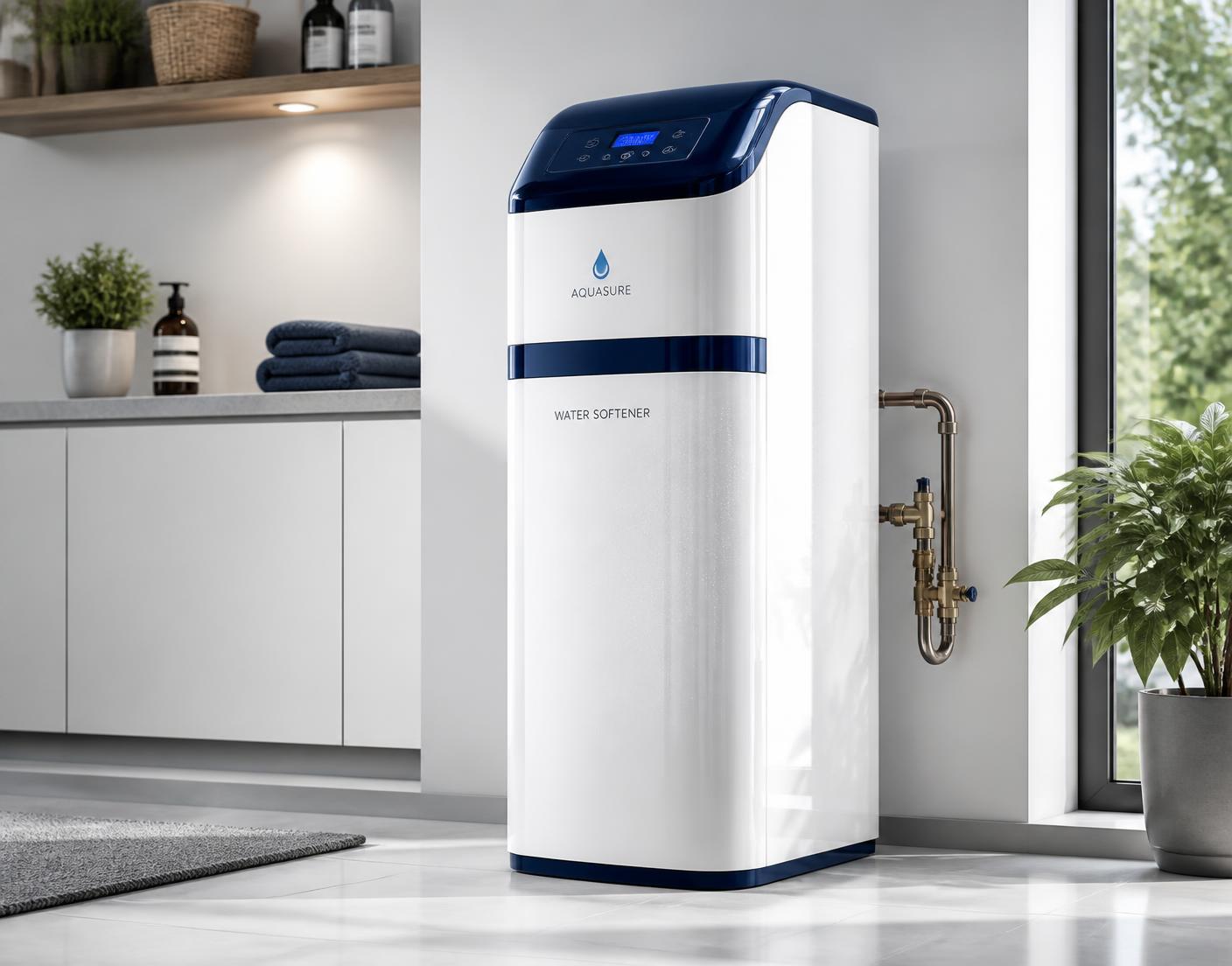 De Pro100 waterontharder van Prosoft in een moderne bijkeuken